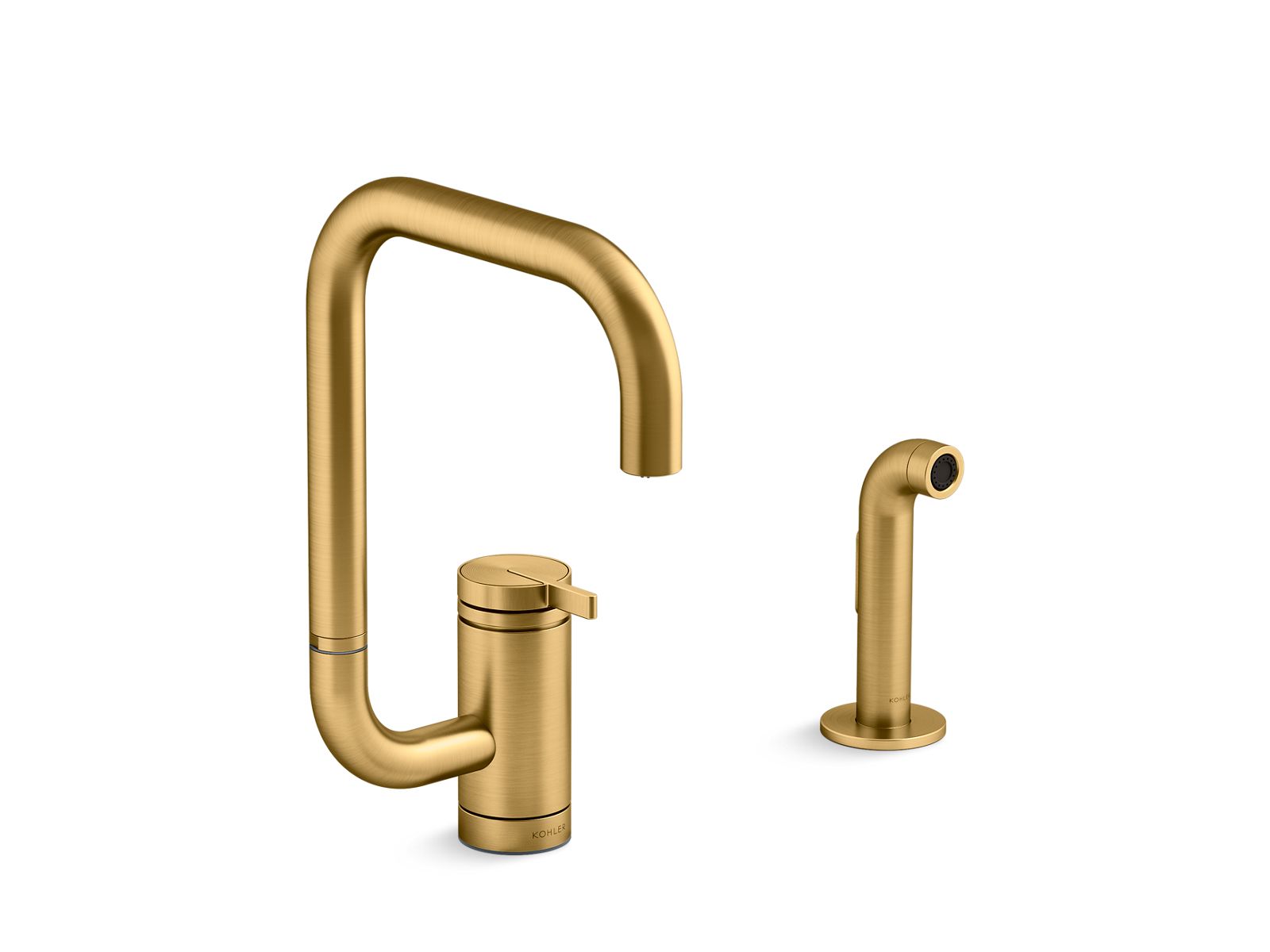 Components® Single-Handle Kitchen Sink Faucet With Two-Function Extended-Reach Spout And Side Sprayer