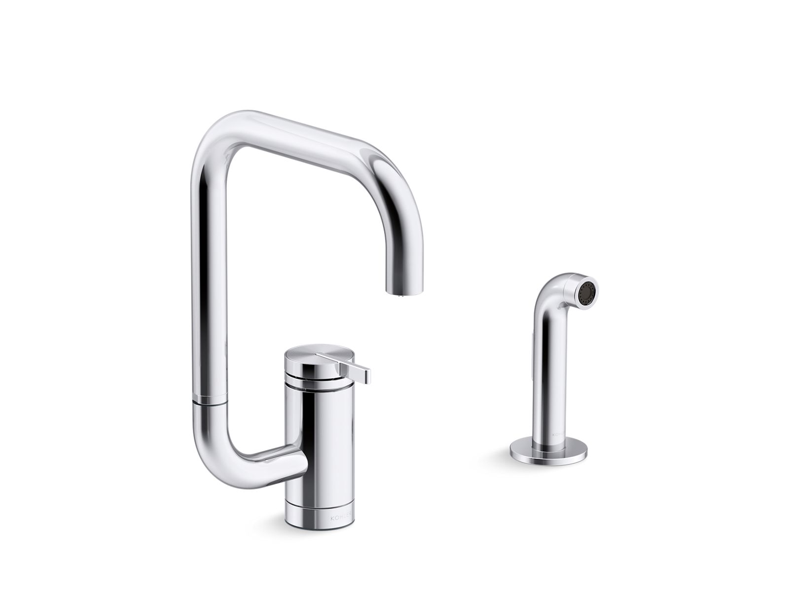 Components® Single-Handle Kitchen Sink Faucet With Two-Function Extended-Reach Spout And Side Sprayer