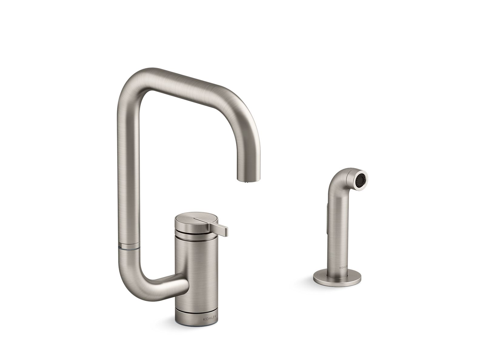 Components® Single-Handle Kitchen Sink Faucet With Two-Function Extended-Reach Spout And Side Sprayer