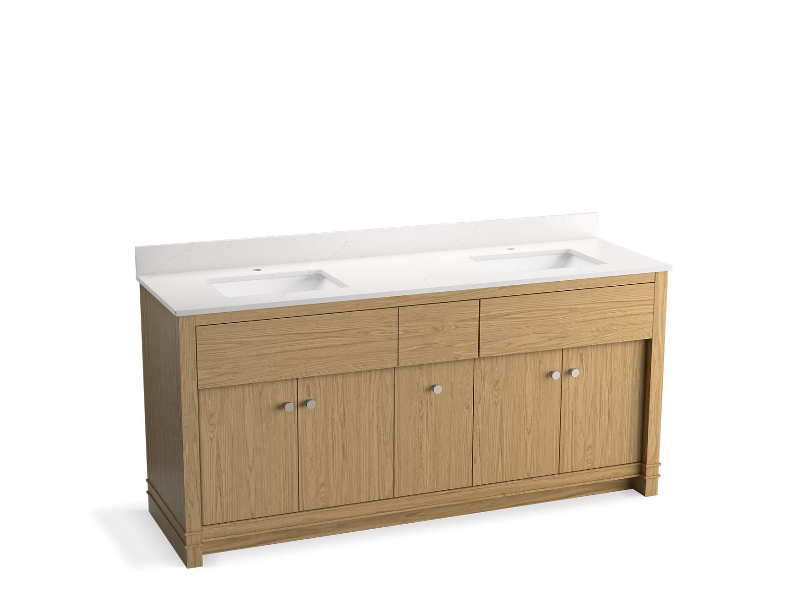 Alouette™ 72" Bathroom Vanity Cabinet With Sinks And Quartz Top